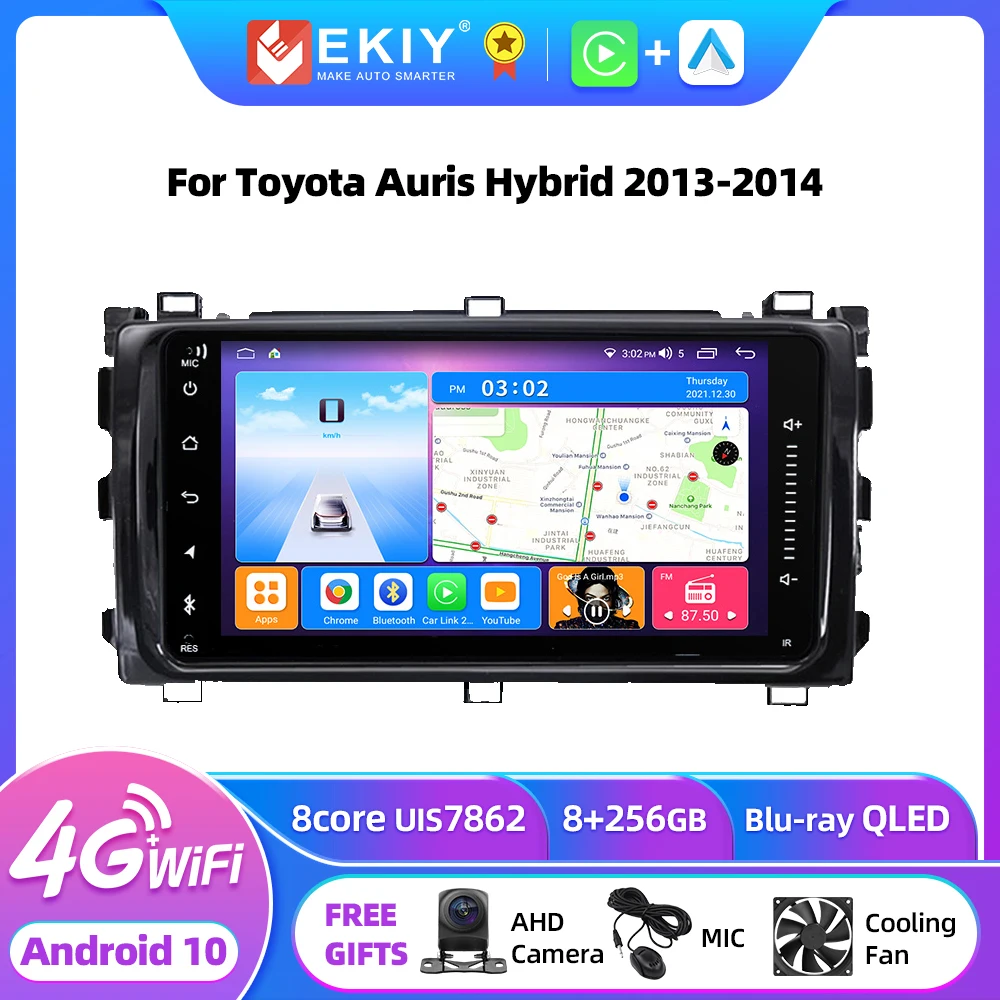 

EKIY T7 Android 10 Car Radio For Toyota Auris Hybrid 2013 2014 Multimedia Video Player Carplay Navigation No 2din Tape Recorder