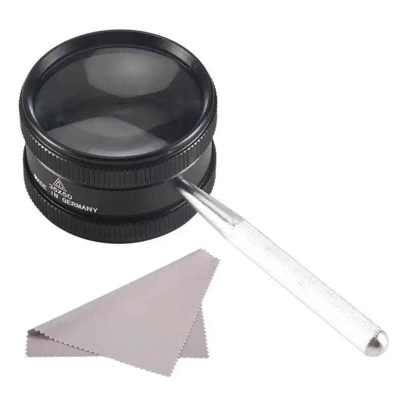 Limited Stock-FF 35X Handheld Magnifier Metal High Clarity Reading Magnifying Glass Portable Loupe Jewelry Magnifier,For Seniors