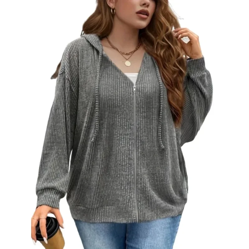 

Плюс размер 1XL-5XL, женское модное однотонное пальто с капюшоном, женская повседневная куртка с длинными рукавами и завязками, куртка на молнии