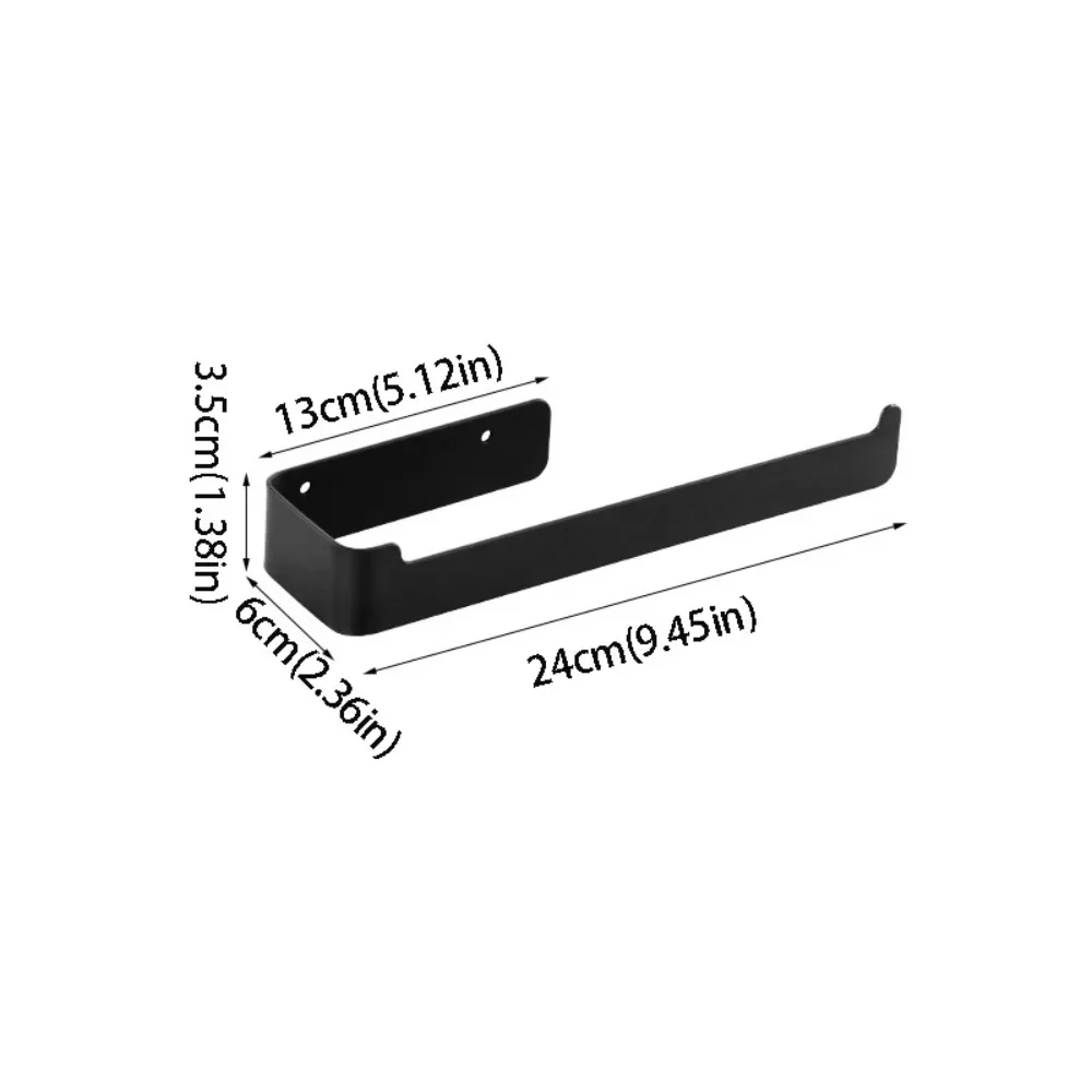 

Golden Finish Towel Holder Self Adhesive No Drill Bathroom Rack Punching Design Black Finish Towel Hanger Storage Shelf