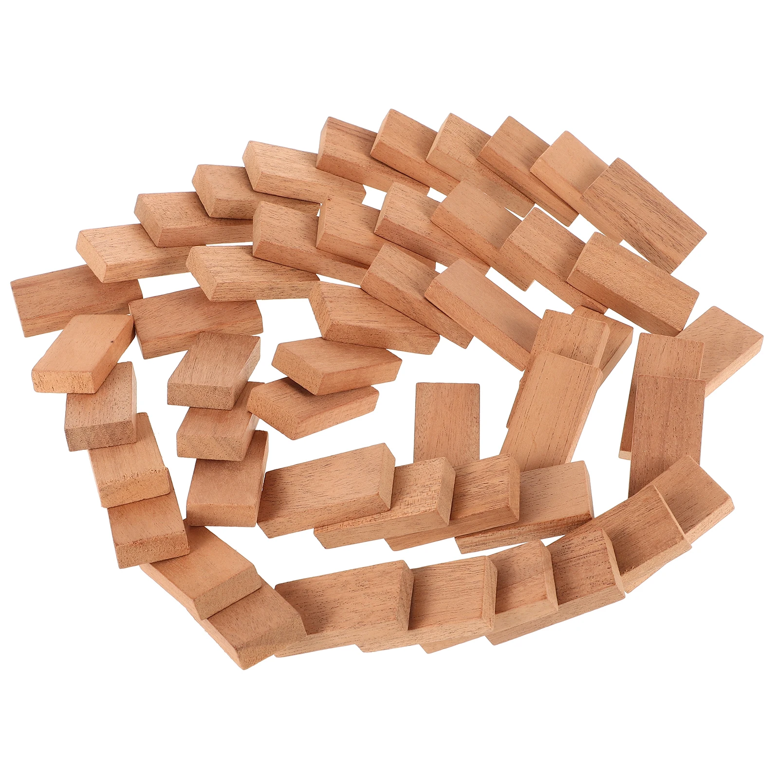 

50 Pcs Log Colored Bones Dominos Children Wooden Family Board Games House Accessories Childrens Travel Interesting Plaything