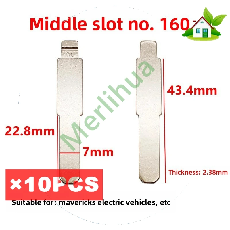 

Middle Slot No.160 Key Blank for Niu & Internal Milling EVs - Foldable Middle Slot Key Blank, Fit KD/VVDI