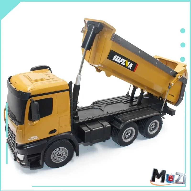 Huina 1573 1:14 2,4 g 10-Kanal große Fernbedienung Technik Spielzeugauto Legierung Auto Strandspielzeug elektrische Fernbedienung Spielzeug Dump