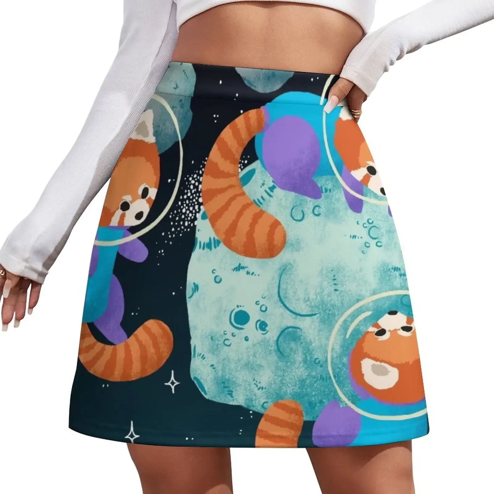 

Red Space Pandas Mini Skirt elegant skirts for women Skirt pants skorts for women