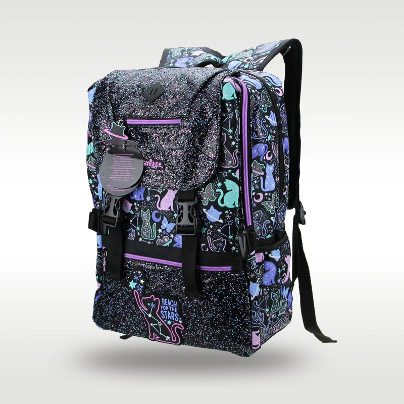 Smiggle-mochila escolar original australiana para niños, mochila bonita de alta calidad, star cat, 18 pulgadas, superventas