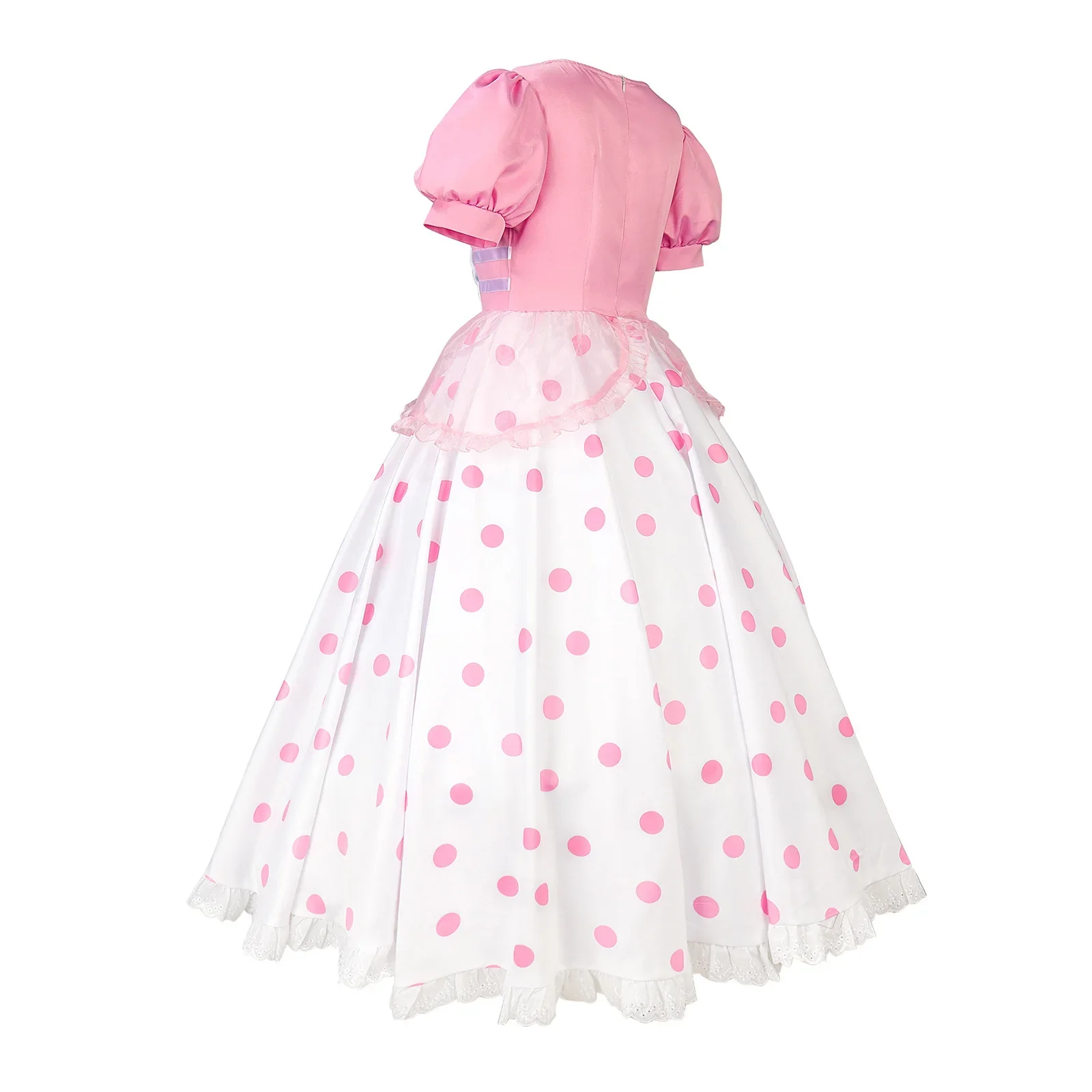 Anime Story Cosplay Costume pour femmes, Peep, princesse, rose, pois, jupe avec chapeau, robe d'Halloween, enfants, adultes, filles, en stock, création