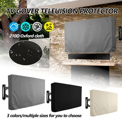 Outdoor TV Screen All-Purpose Dust Cover Black LCD Television Waterproof Resistant Protect Bag 24