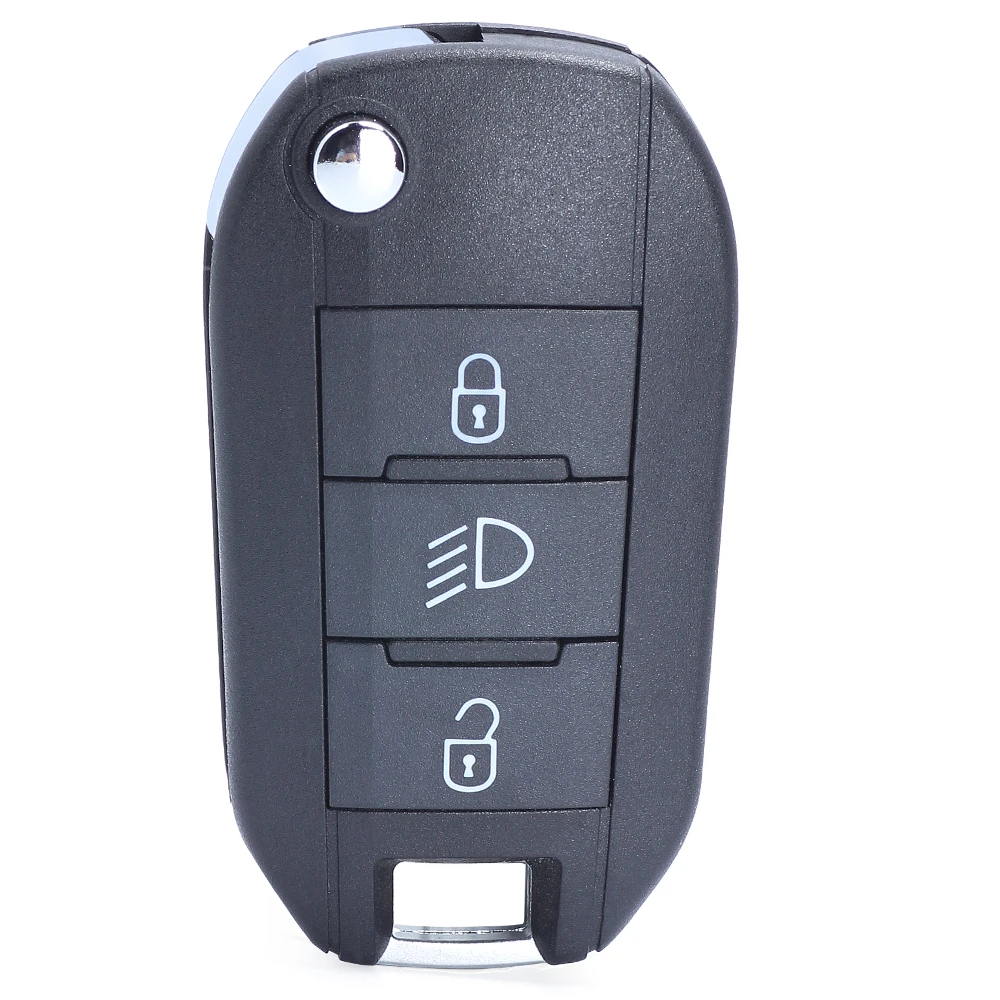KEYECU 4A Chip HUF8435 P/N: 98 139 654 77 Für Peugeot 308 4008 Citroen C3 C5 C6 Klappbarer Fernbedienungs-Autoschlüssel 433MHz HU83 Klinge – Detail 2