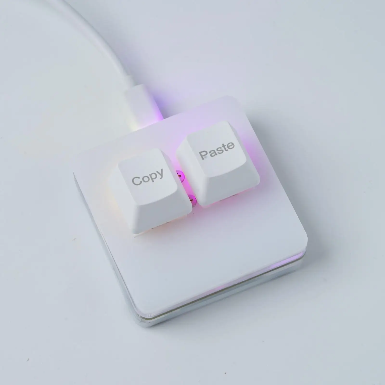 Niestandardowa Mini Klawiatura Kopiuj-Wklej 2 Klawisze RGB Makro OSU Programowalna Klawiatura Mechaniczna do Gier i Pracy — zdjęcie 4