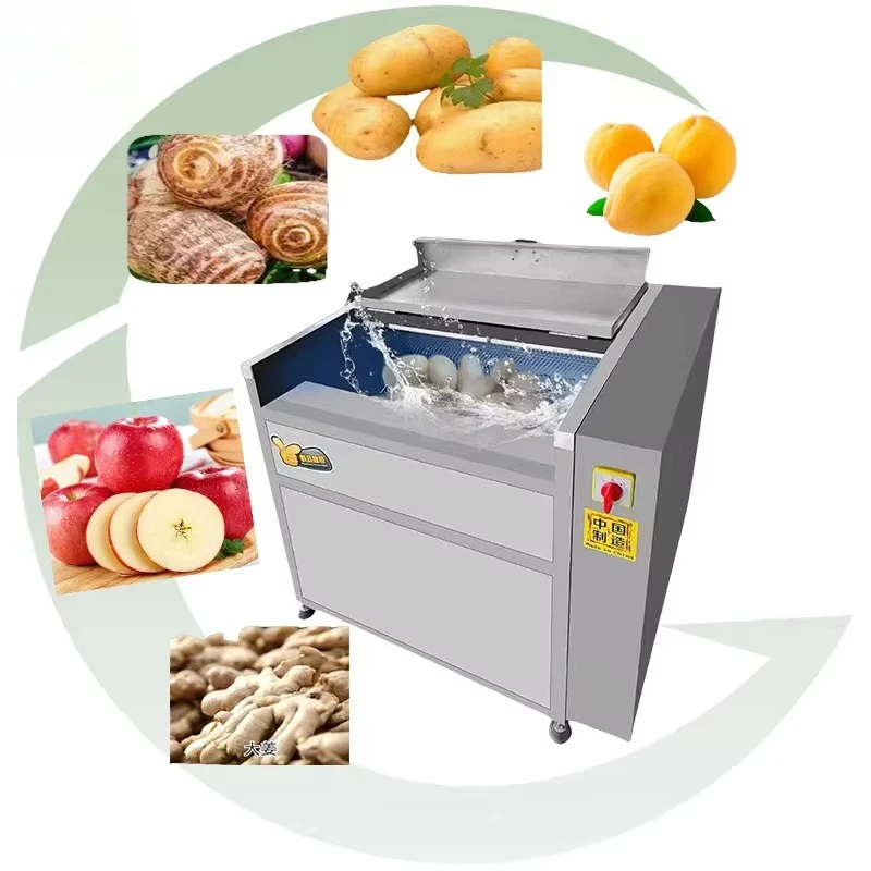 Commercial Orange Peel Crushing Machine Tomato Washing and Peeling Machine Peeler Brush Cassava Peeling Machine for Sale
