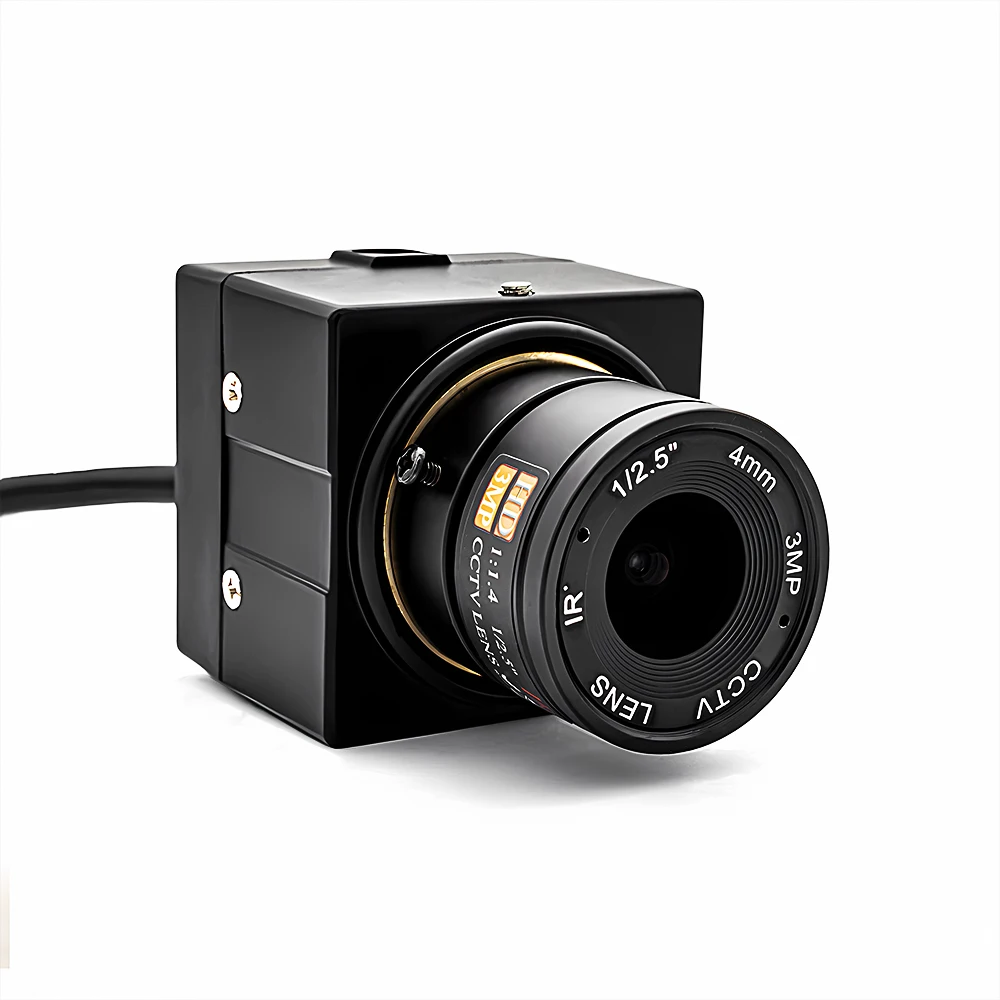 WGWK High Speed USB Camera 1080P HD MJPEG 60FPS UVC Plug Play PC Webcam With 4mm 82° CS Mount Lens For Skype, Video Recording