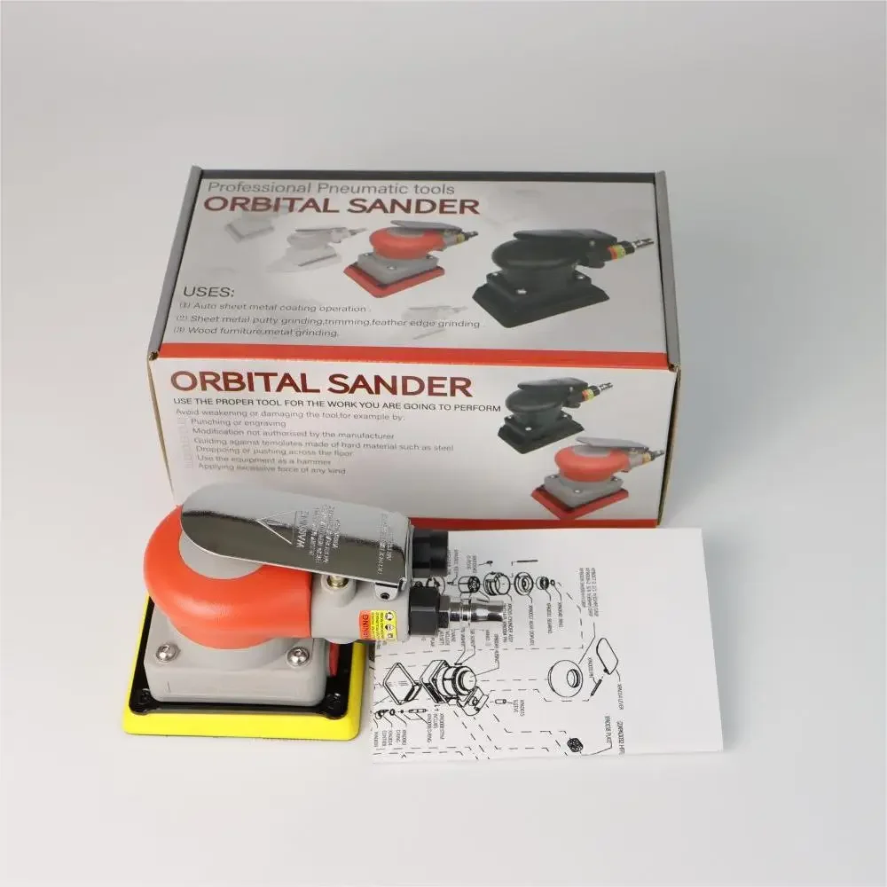 Air Orbital Square Sander 10000Rpm Eccentricity of 3Mm Pneumatic 3