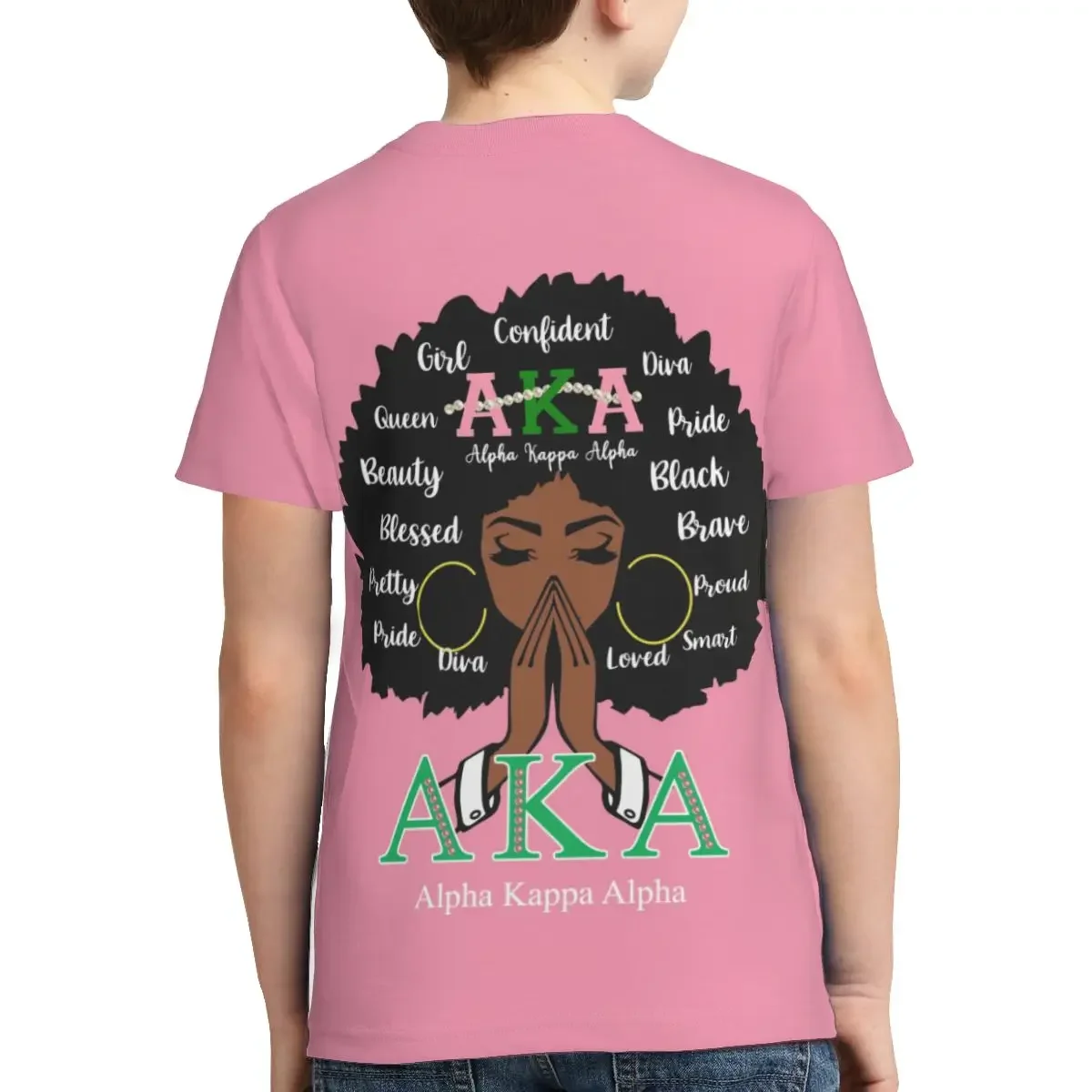 Alpha Sorority Kappa Alpha AKA T Shirt - Short Sleeve Crew Neck Soft Fitted Tee Shirts for Teen Girl & Boy