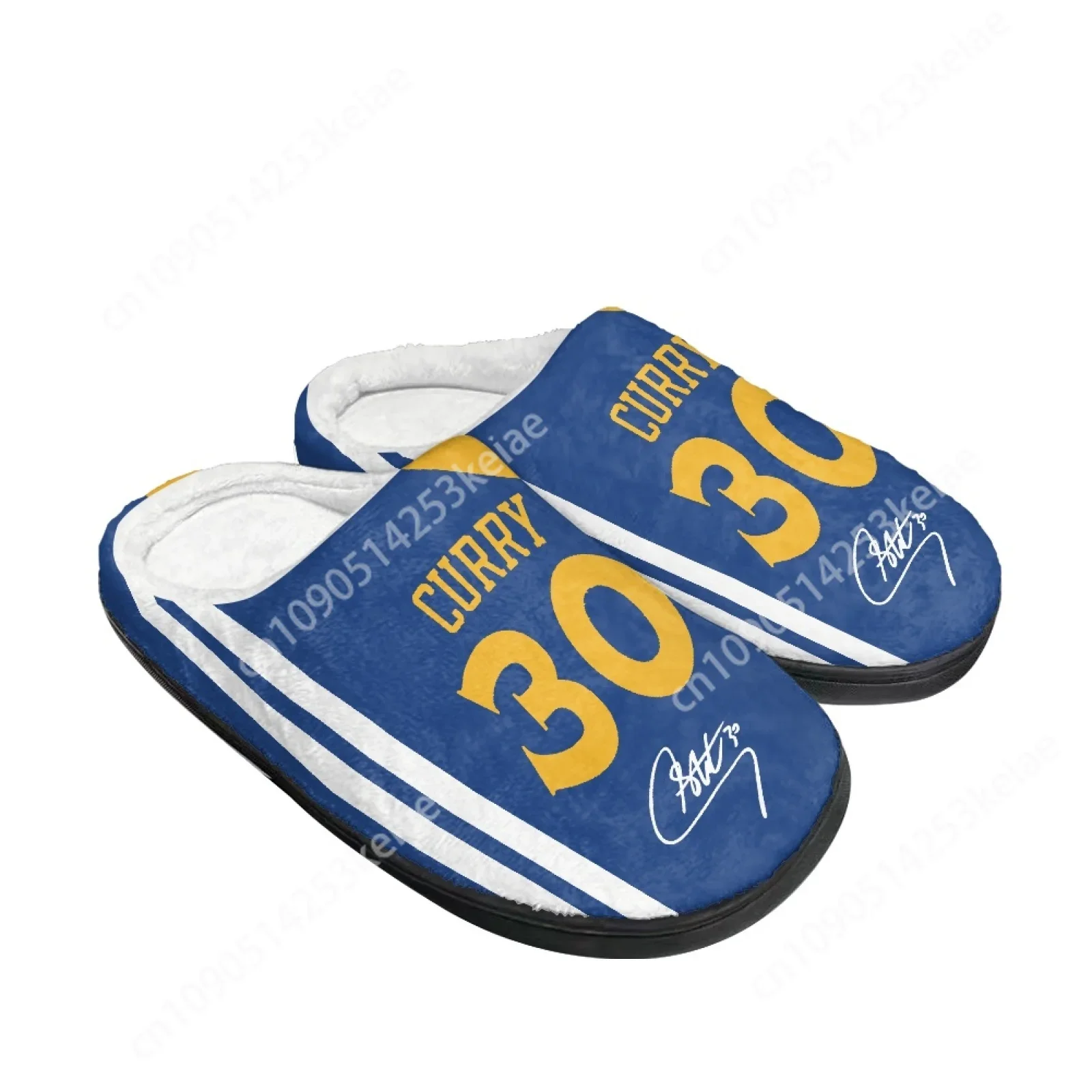 Golden basketball Home Cotton Slippers Mens Womens chef Stephen Curry NO 30 Plush Bedroom Keep Warm Shoes Slipper Custom Shoe