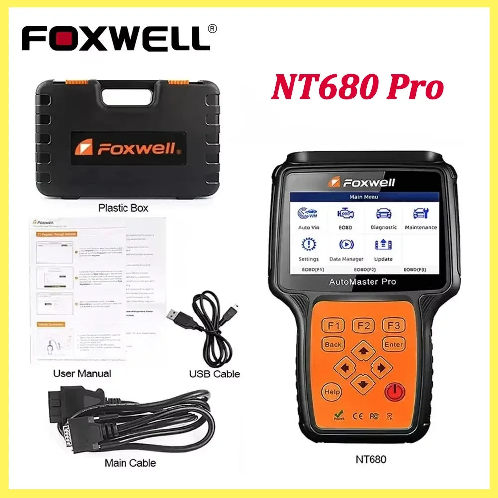 Foxwell NT680 Pro All System All Makes Scanner with Special Functions Update Foxwell NT650 Elite NT630 Plus