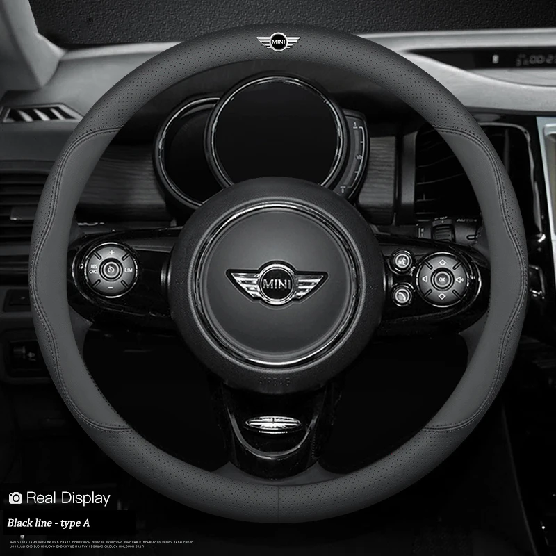 

Кожаный чехол на руль автомобиля для MINI Cooper JCW F54 F55 F56 F57 F60 R50 R52 R53 R55 R56 R57 R58 R59 Автоаксессуары