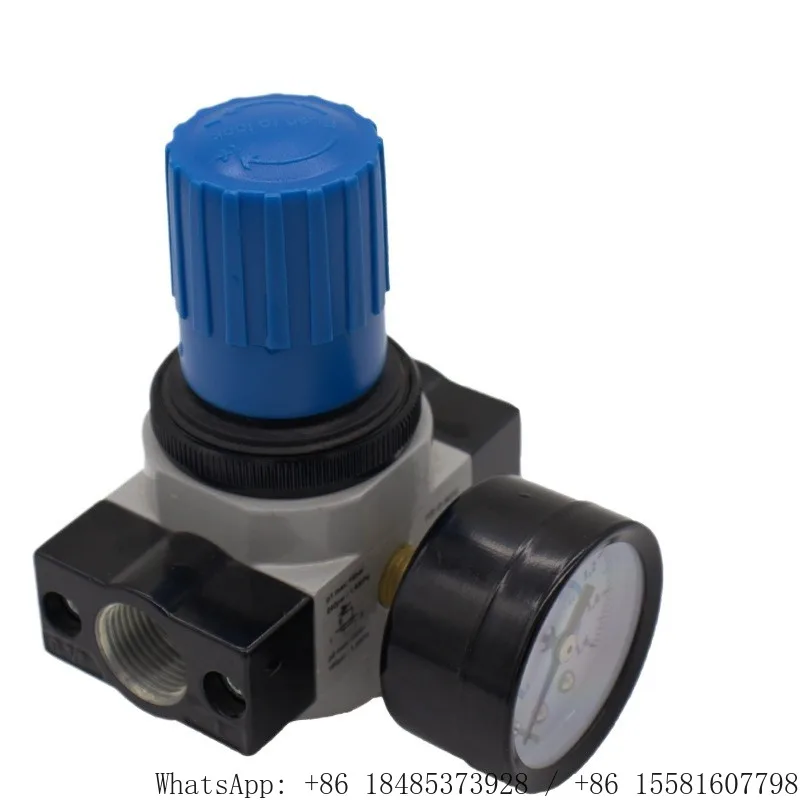 Mini / Midi / Maxi Air Pressure Regulator Valve, Pneumatic Source Treatment Pressure Reducer with Built‑in Pressure Gauge