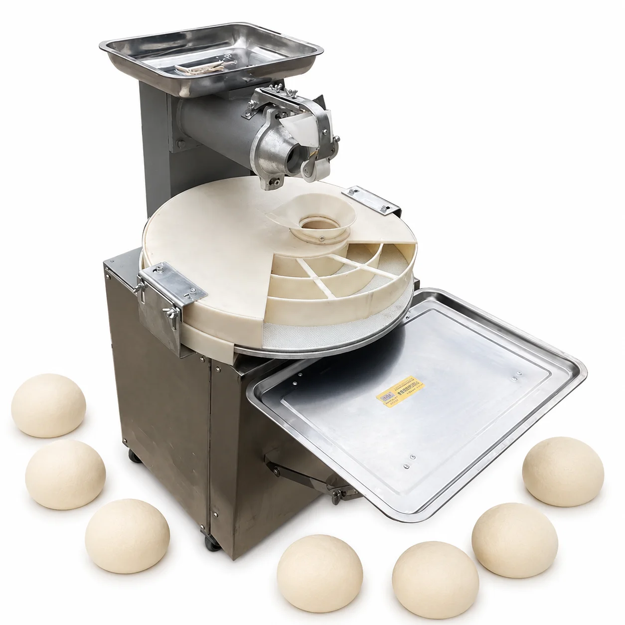 Automatic Electric Dough Ball Molding Round Cutter Maker Dough Divider Roller Machine With Motor High Productivity 60pcs/Min
