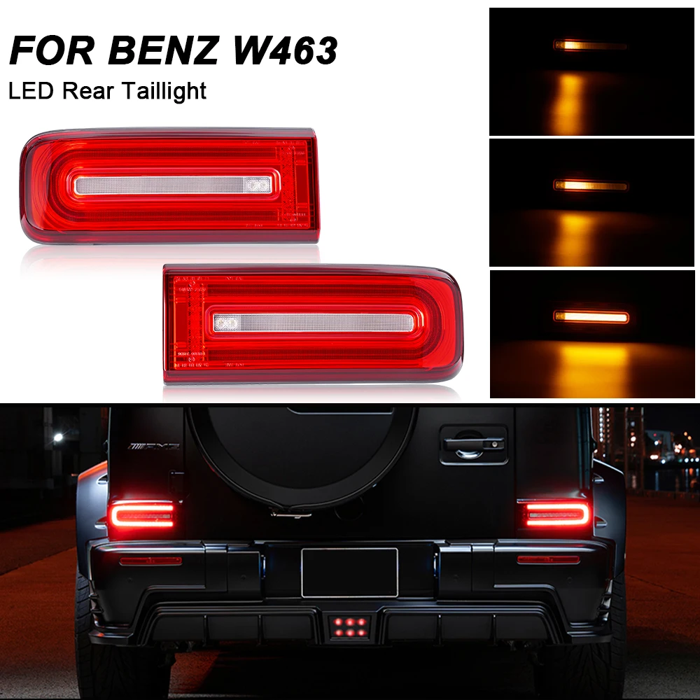 LED Tail Lights for Mercedes-Benz W463A G500 G550 G63 AMG  2018 2019 2020 2021 2022 2023 2024 W465 2025 Dynamic Turn Signal Lamp