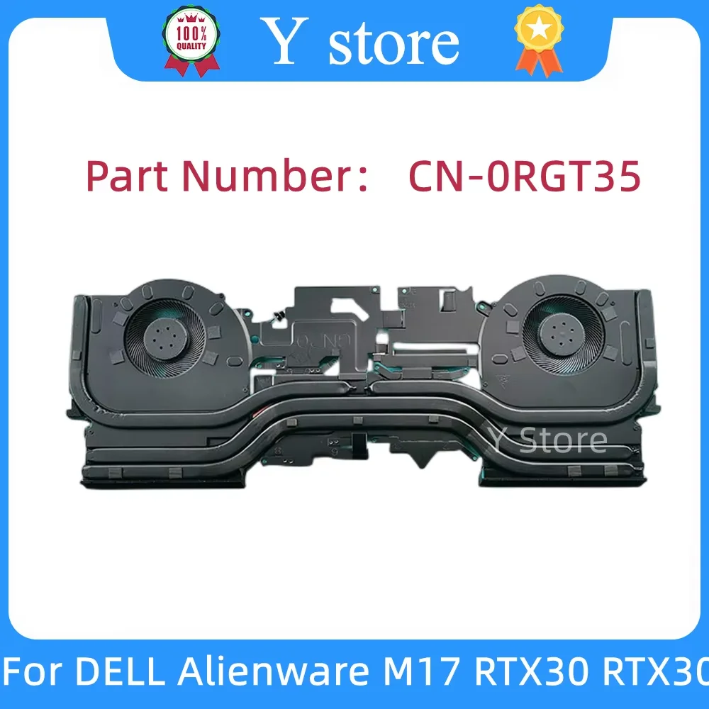 

Y Store New Original For DELL Alienware M17 RTX30 RTX30 Laptop GPU Cooling Fans Heatsink RGT35 0RGT35 AT3AB002ZAL 100% Tested