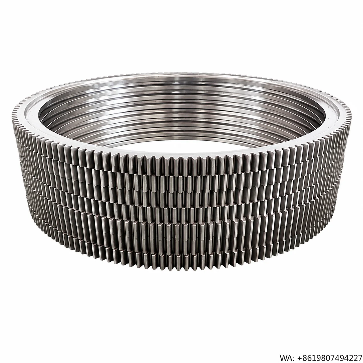 Custom CNC Machined Large Steel External Gear Ring with Outer Teeth for Industrial Rotary Equipment