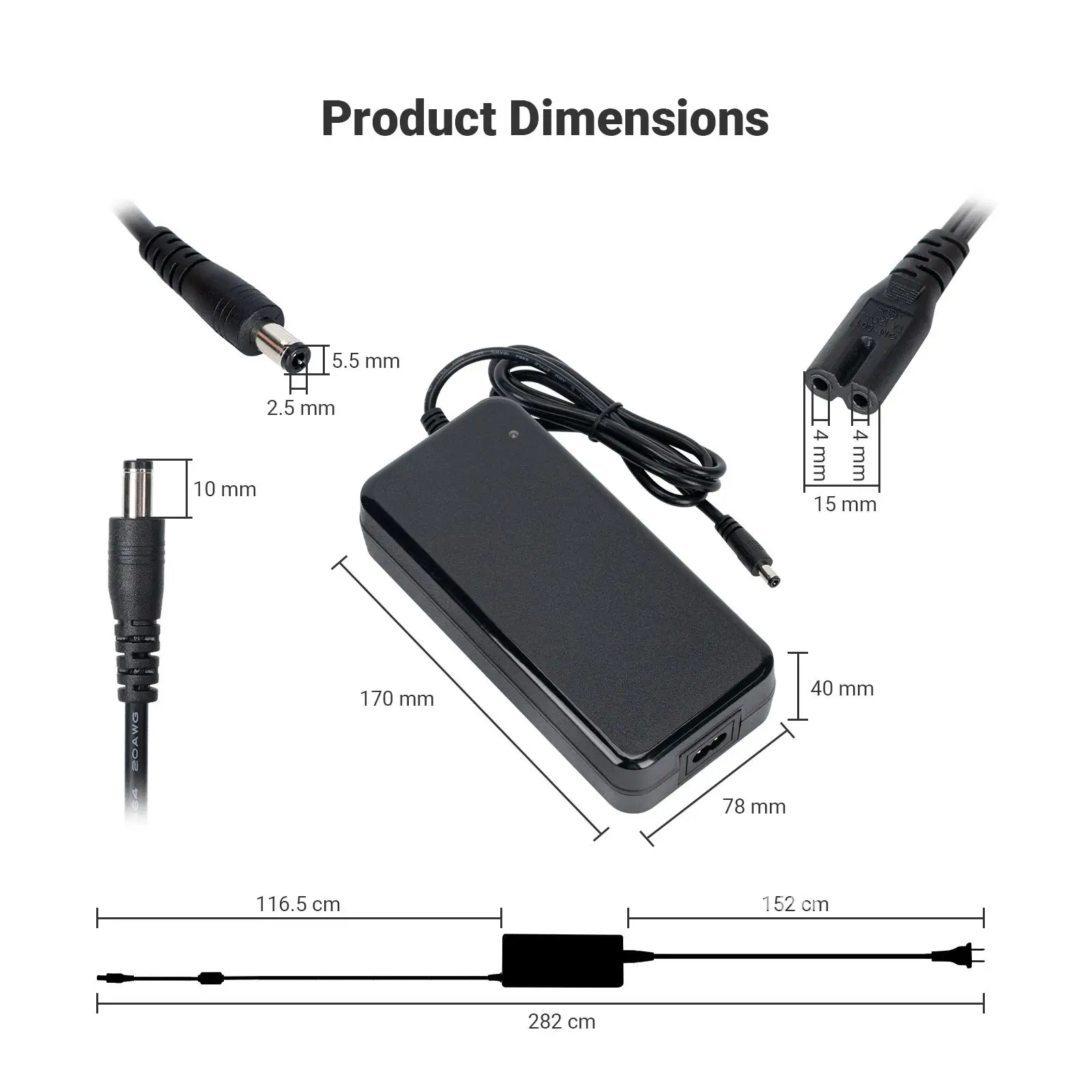 Fosi Audio 48V 5A DC Power Supply Charger Home Theater Amplifier Power Adapter For Digital Audio Power Amplifier Input 100-240V