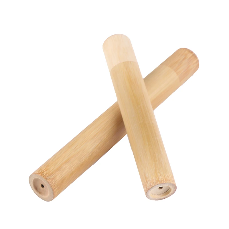 Natural Bamboo Toothbrush Tube Toothbrush Holder 21/16cm Toothbrush Case Bamboo 1pc