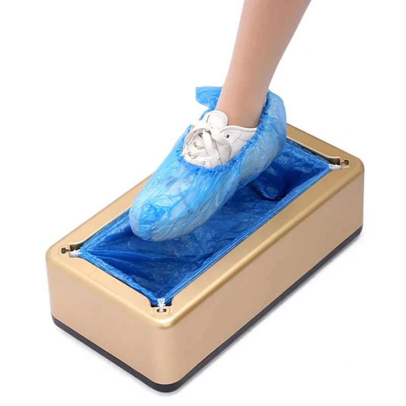 

Automatic Shoe Cover Dispenser Hand-free Shoe Covers Machine Portable Abs Anti-slip Base Overshoes Machine For Home Office