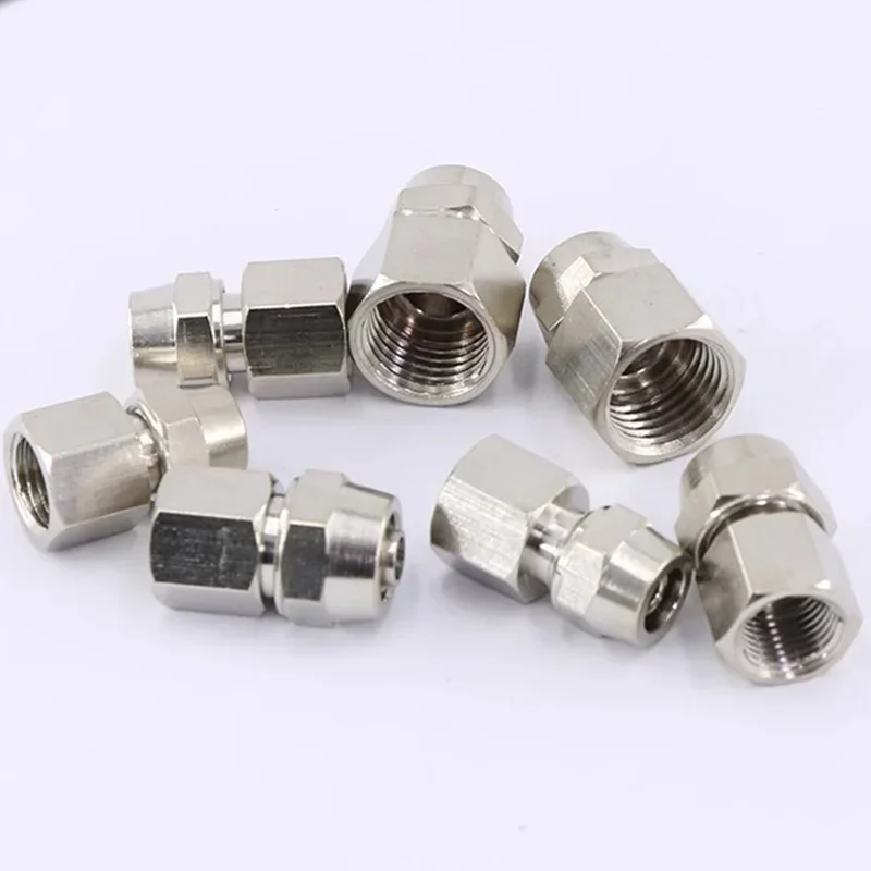 10 Stuks Kpcf Coper Vrouwelijke Pneumatische Fittingen 1/8 "1/4" 3/8 "1/2" Bsp Push In Quick Connector Release Luchtfitting Od 4 6 8 10 12Mm