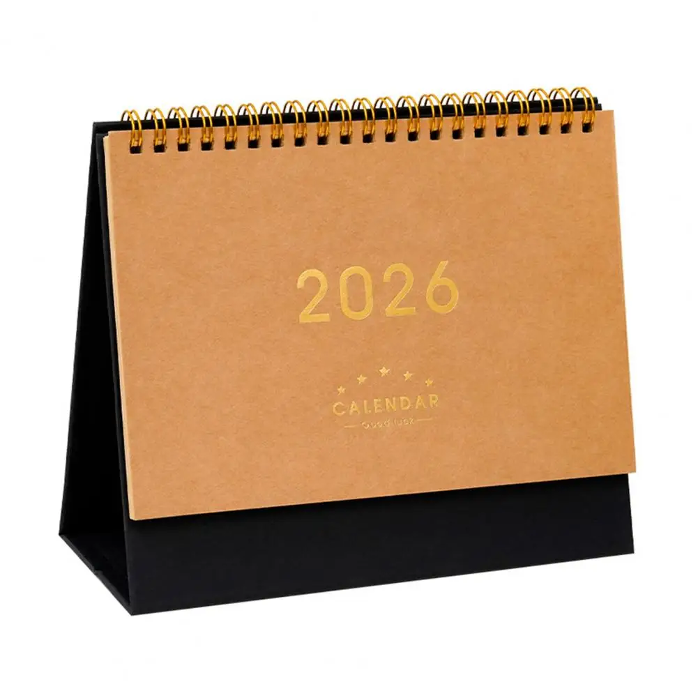 ورقة سميكة التقويم 2026 أجندة مكتبية /رزنامة مكتبية 2026 ريترو ستايل أجندة مكتبية /رزنامة مكتبية مجموعة مكتب صغيرة للمنزل مكتب مدرسة إدارة الوقت #4