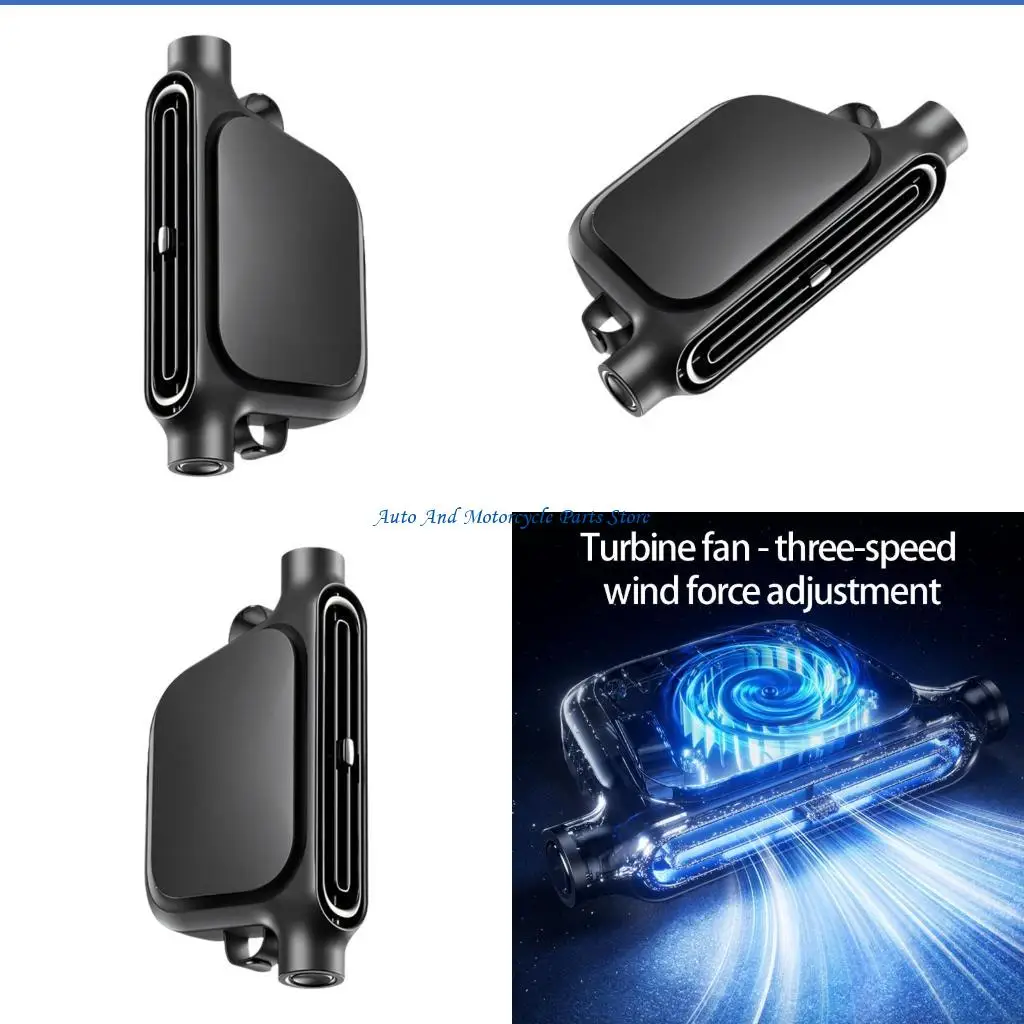 P9FD Mini Car Attached Fan 59dB Low Sound 3 Power Settings Even Air Circulation During Regular Commutes