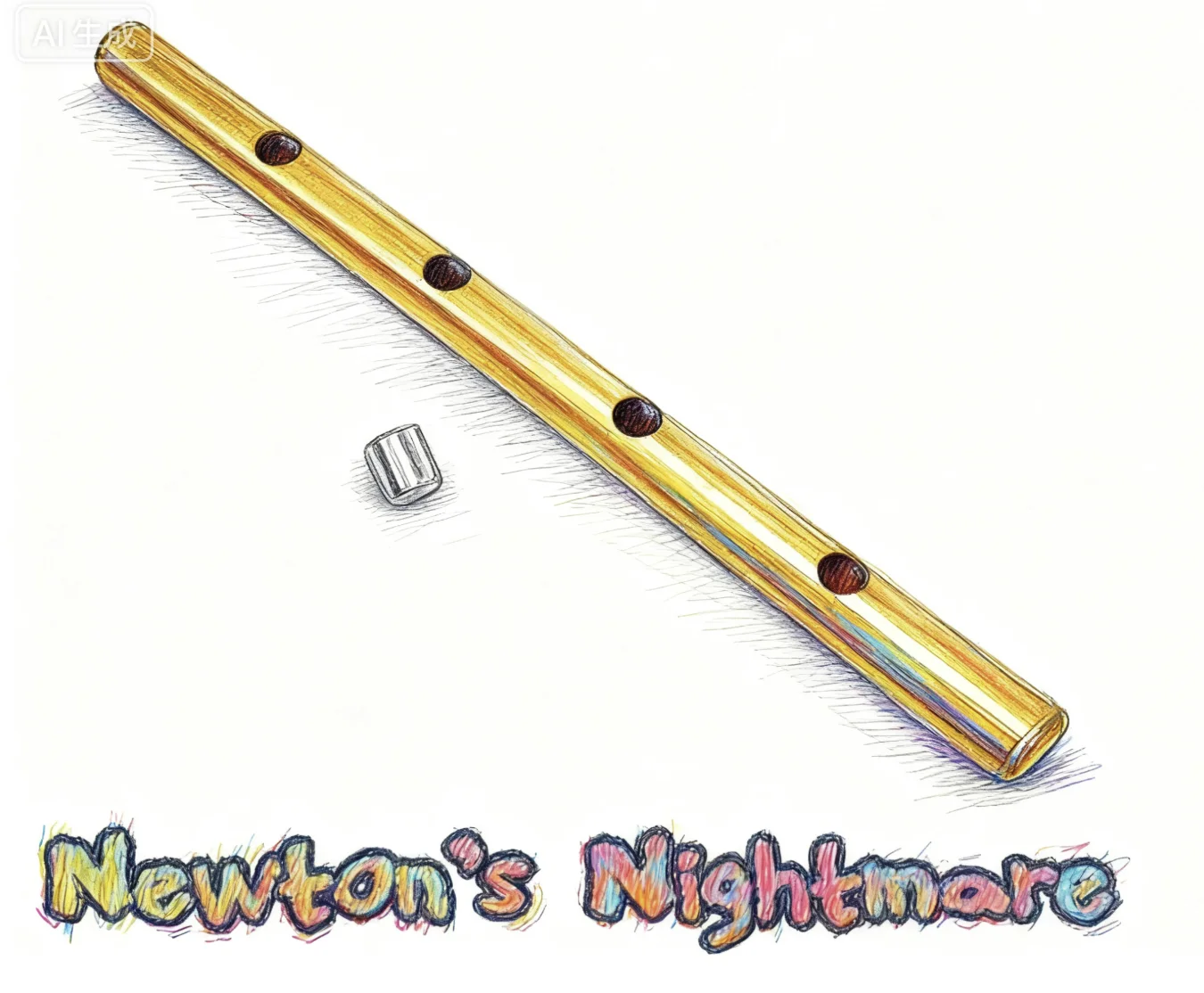 Newton’s Nightmare Magic Trick Gravity Defying Metal Tube Illusion, Close-Up & Stage Magician Props
