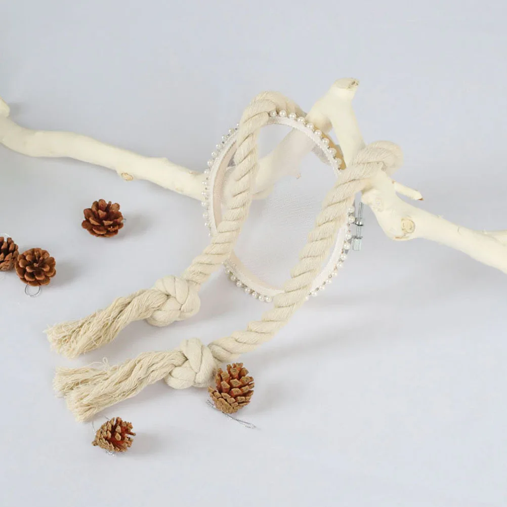 

2Pcs Cotton Rope Curtain Tiebacks Vintage Solid Color Curtain Buckle Decorative Tie Rope Holder for Curtains Draperies