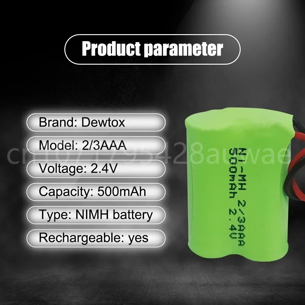 携帯電話用充電式nimhバッテリー,2.4v,2,3aaa,500mah