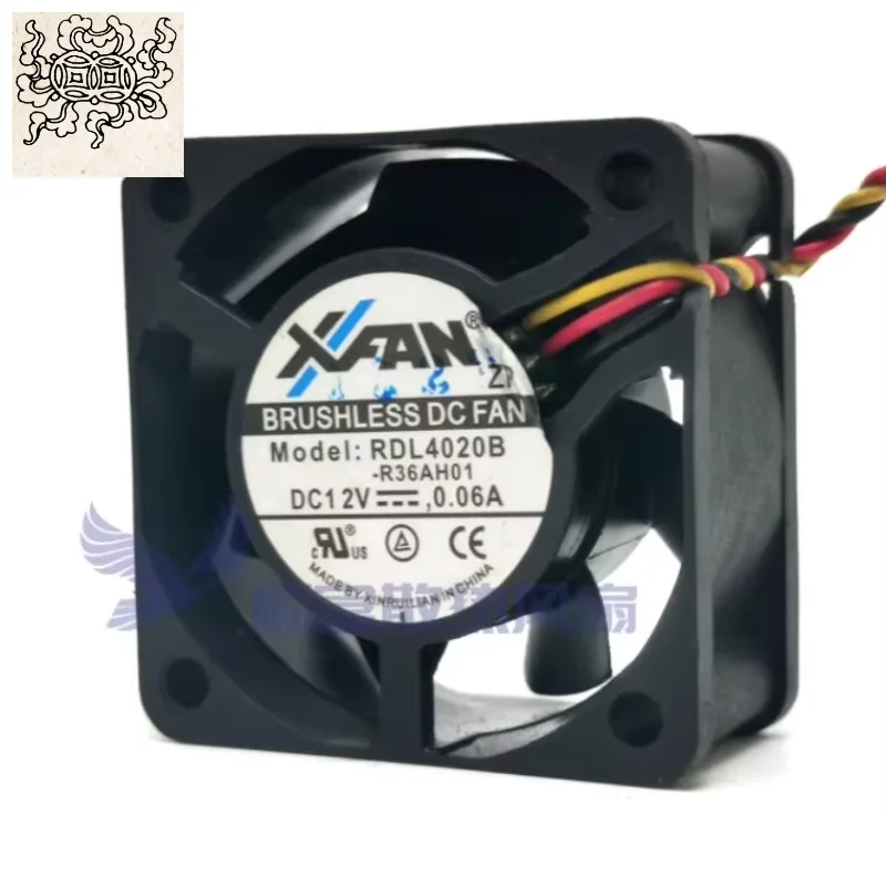 Ltsf For XFAN RDL4020B DC 12V 0.06A 40x40x20mm 3-Wire Server Cooling Fan