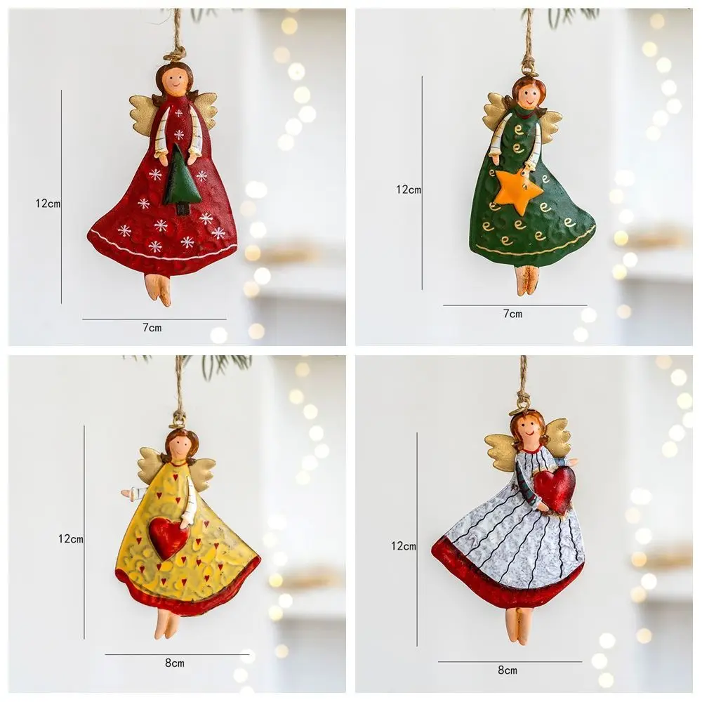 Cartoon Angel Girl Christmas Decorations Multicolor Santa Claus Hanging Pendants Handicraft Gift Xmas Tree Embellishment