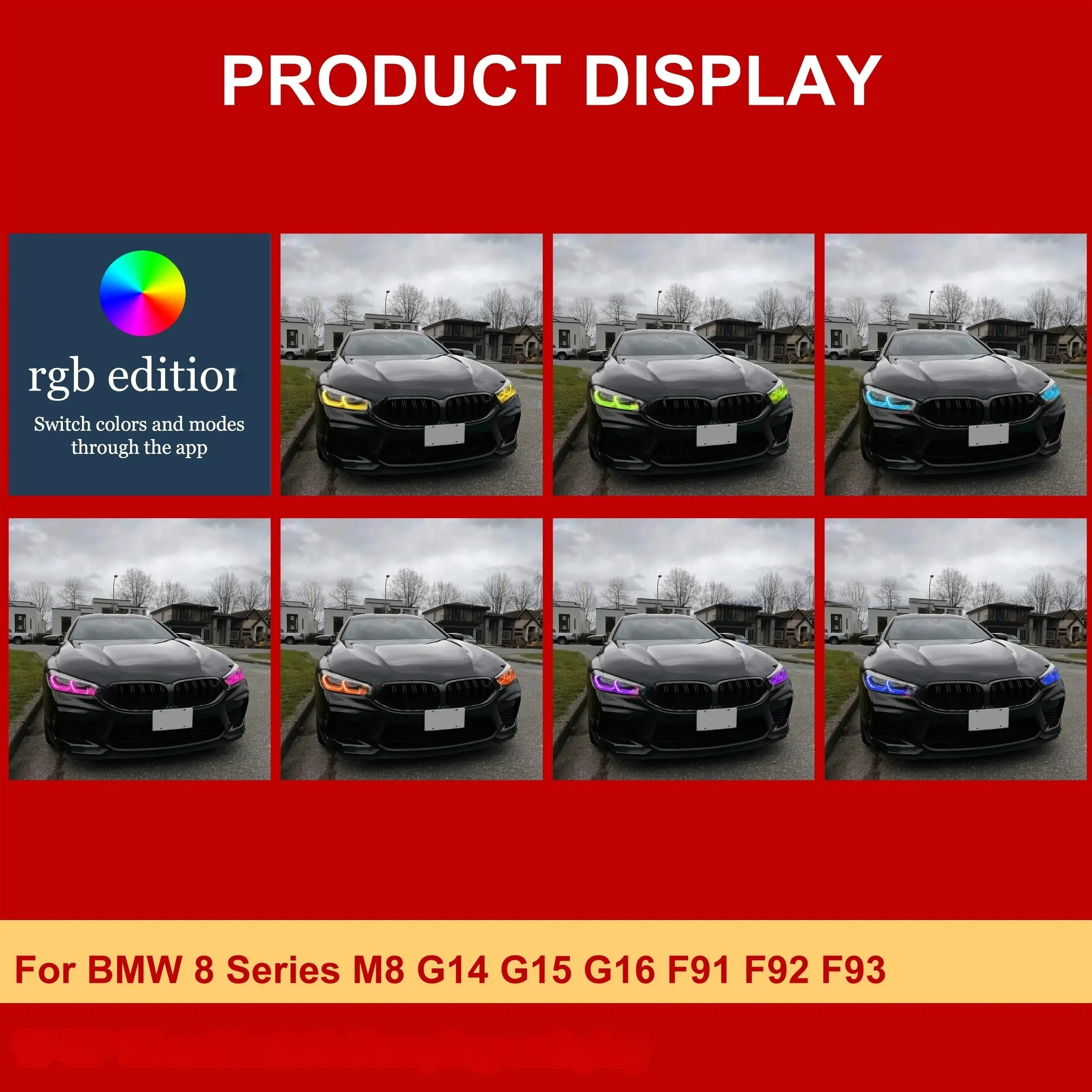RGBW For BMW M8 F92 F91 G14 G15 G16 8 Series Laser RGB multicolor LED Boards DRL Module daytime running lights 2018