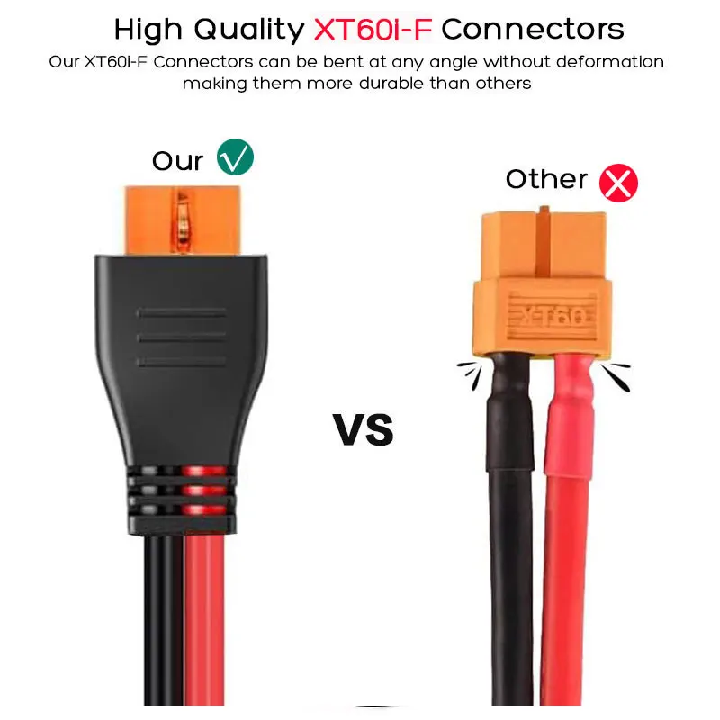 12AWG 1.5m/5FT XT60i to Car Cigarette Lighter Cable for Ecoflow Delta/River Anker SOLIX ALLPOWERS R600 BLUETTI AC2A/AC70/EB55