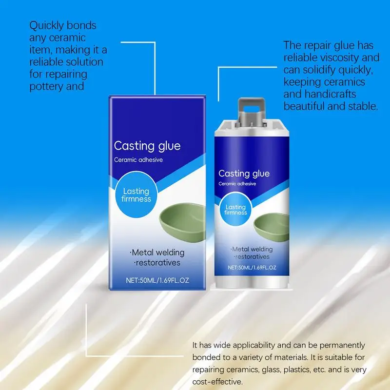 Lijm voor keramische reparatie Metaalkleefstof Sterk waterdicht Cement Bestand tegen hoge temperaturen voor meubels Badkamervloeren