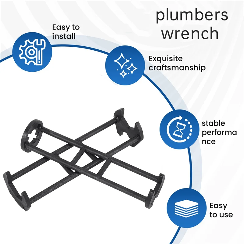 A55F-Universele Gootsteen Wastafel Moersleutel, Gootsteen Moersleutel Kraan Sanitair Gereedschap, Rotatie Hoge Sterkte Onderbak Kraan Moersleutel