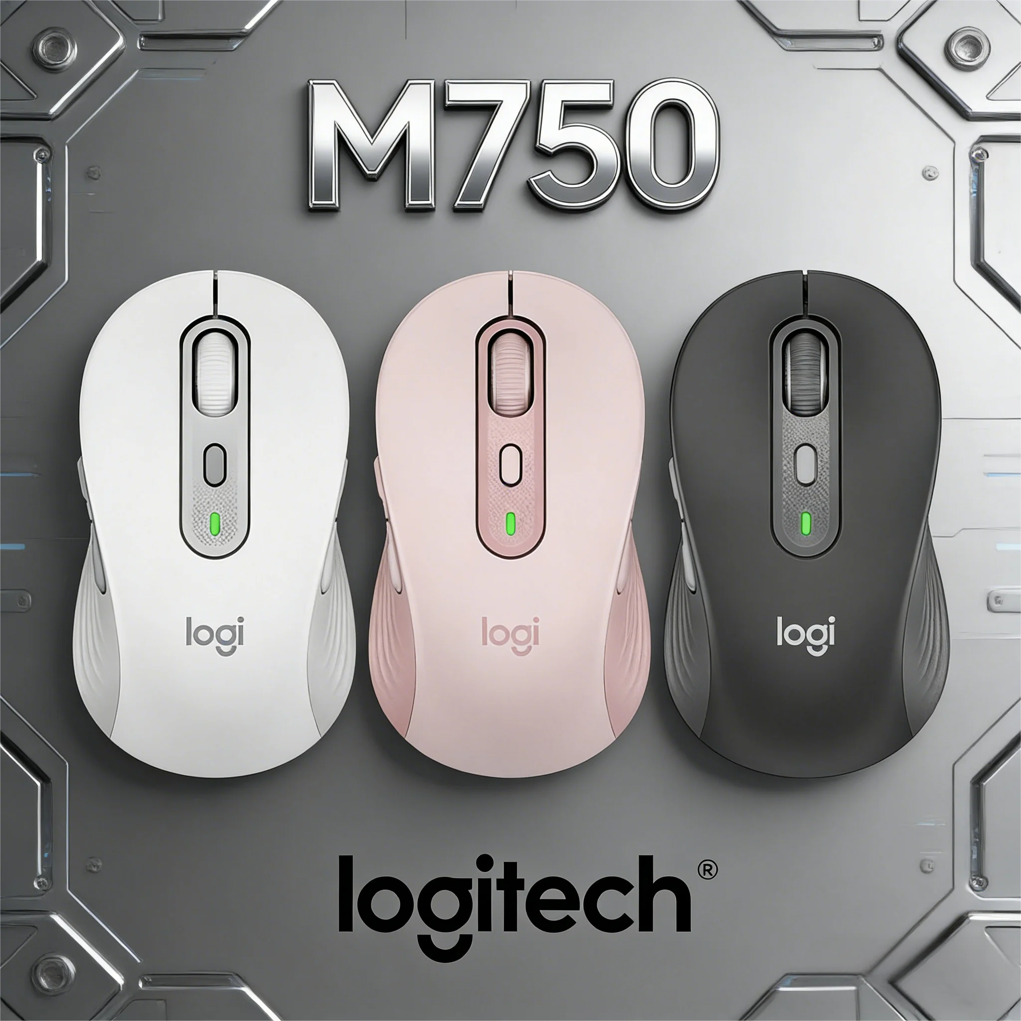 

Двухрежимная мышь M750 Logitech, Bluetooth и беспроводная, бесшумное передаточное устройство, портативная для офисного использования