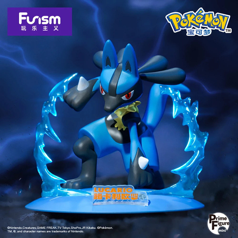 Original Funism Pokemon Lucario Greninja Desktop Decoration Figures Phone Holder Model Toys for Fans Boys Pokemon Model