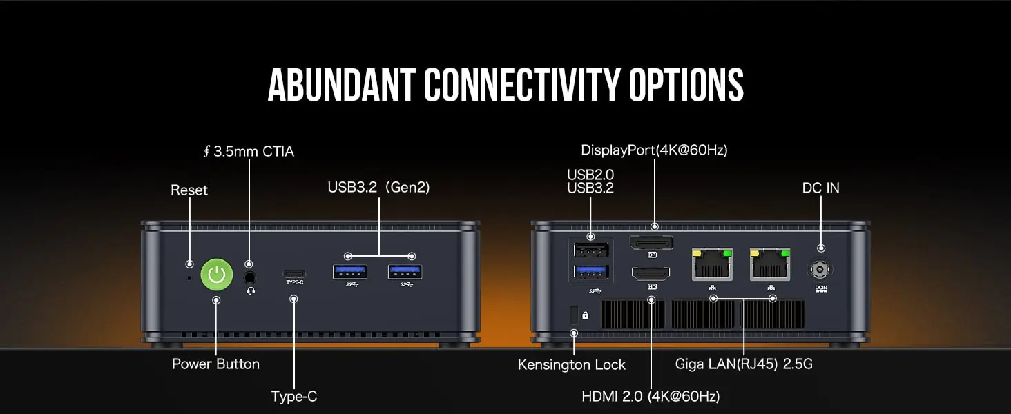 GMKtec M6 Ryzen 5 6600H ミニ PC Windows 11 DDR5 5600Mhz M.2 PCIe