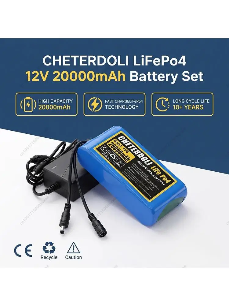 12,8V 20Ah LiFePO4-Akkupack mit integriertem 40A BMS 32700 4S1P Lithium-Eisenphosphat-Speicherzellenmodul für Elektroroller und Elektroboote