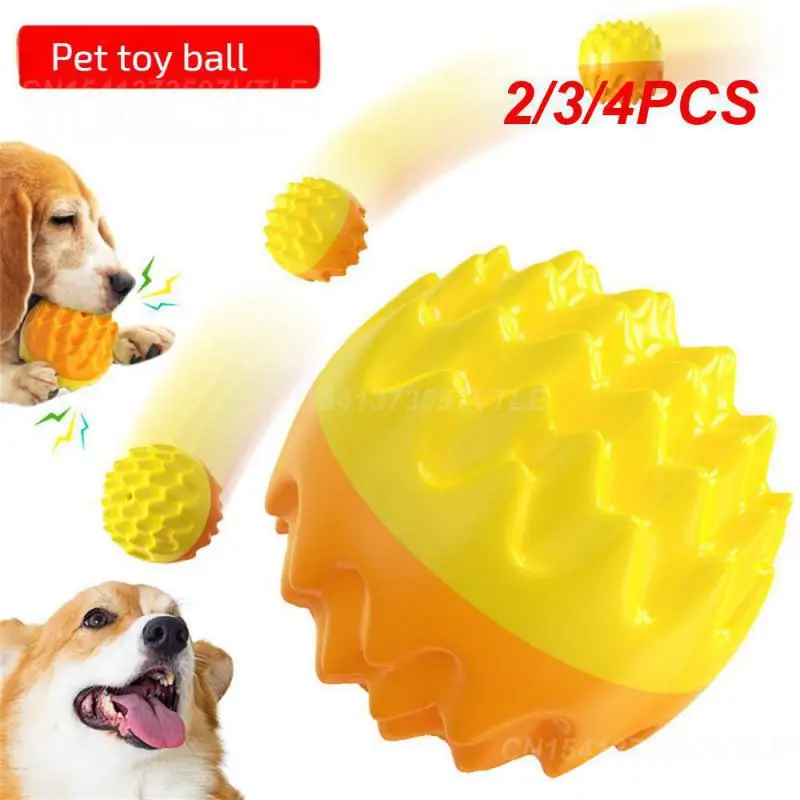 2/3/4PCS Dog Ball Sturdy 42g Pet Toy Ball Dog Supplies Molar Ball Molar Bump Dog Training Ball Dog Toys Dog Toy Ball