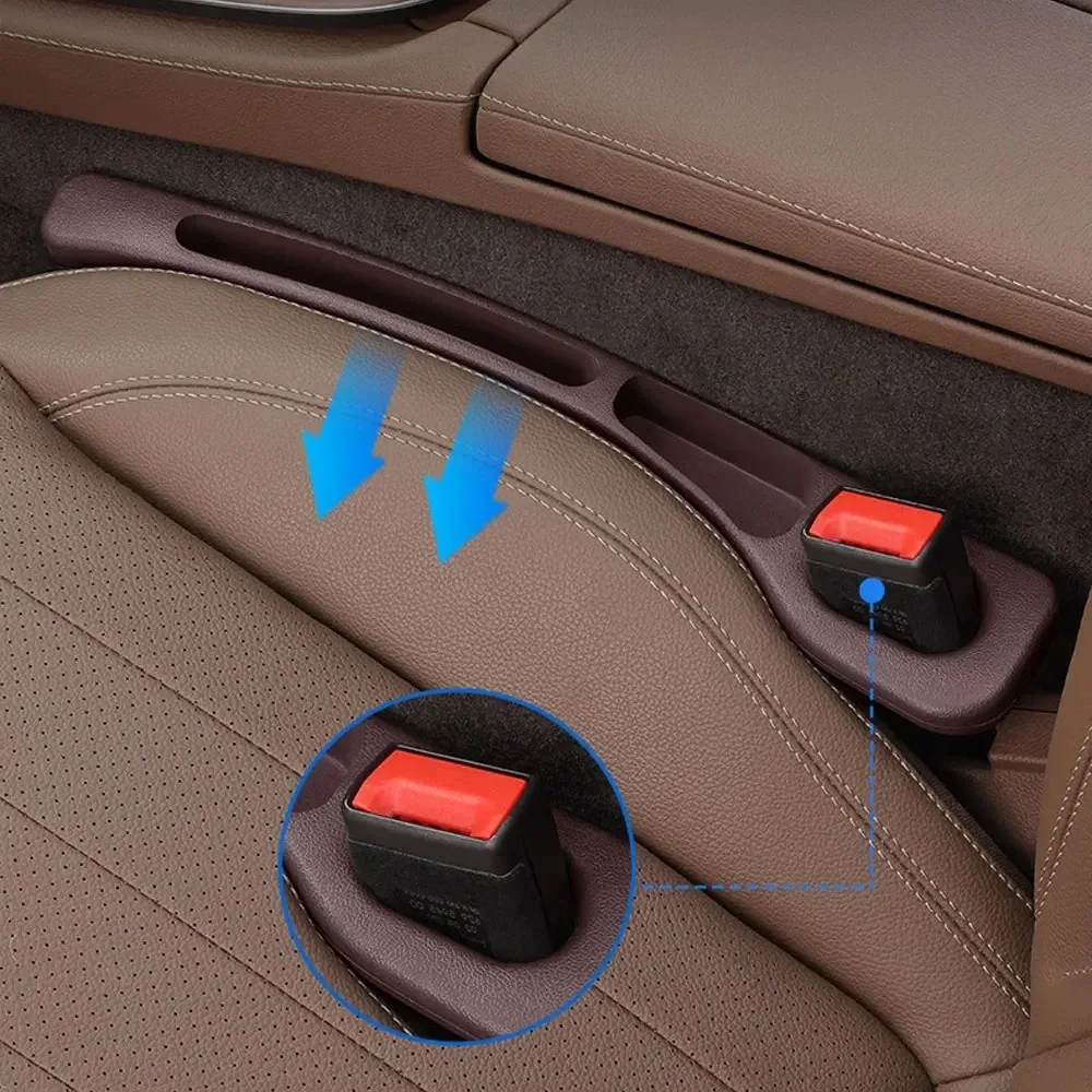 2Pcs Auto Sitz Lücke Füllstoff Sitz Spalt Lagerung Box Tasche Zwischen Sitze Konsole Organizer Dekoration Innen Auto Zubehör – Detail 2