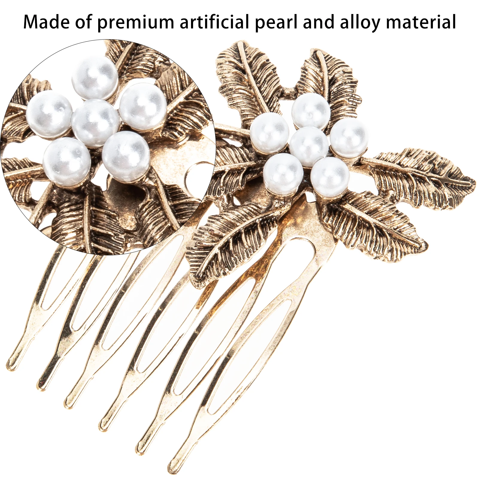 

4pcs Pearls Combs Bridal Accessories Wedding Alloy Women Hair Clips Styling Long Short Hair Easy Matching Clothes Beautiful
