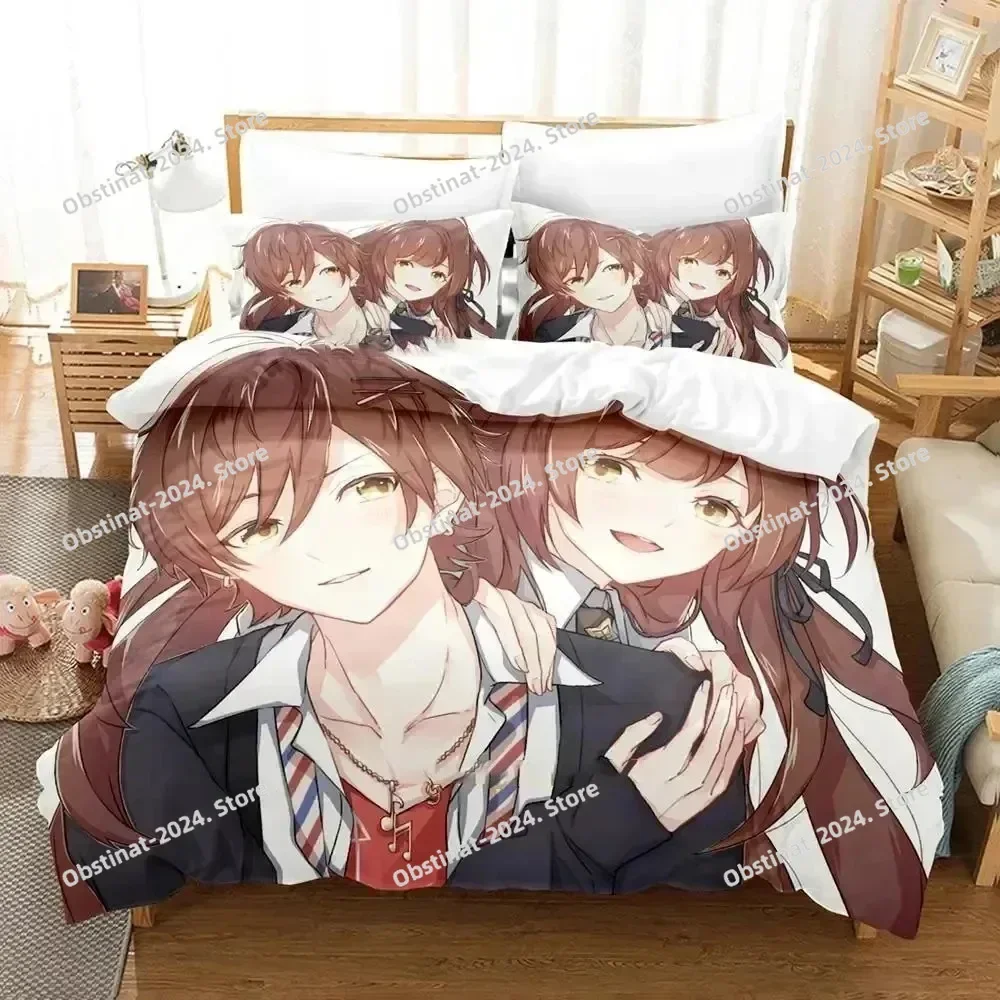 

3D Print Anime Game Collar X Malice Bedding Set Printed With Pillowcase Bed Duvet Cover Soft Single Double Queen Super King Size