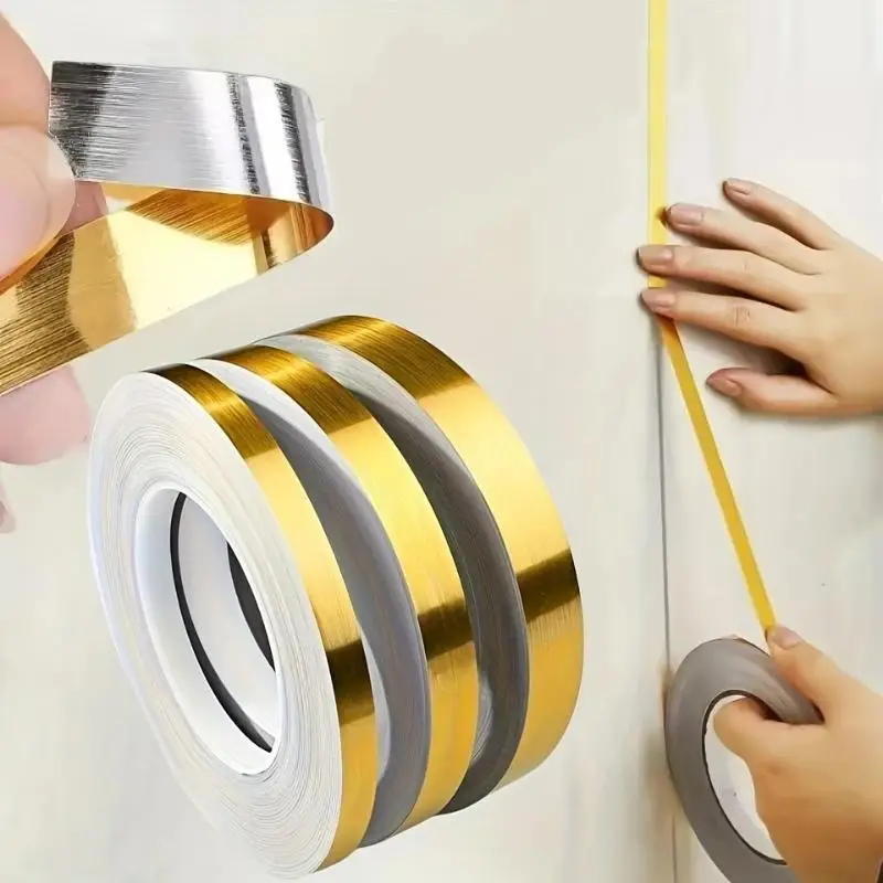 Self Adhesive Gold Tile Beauty Seam Sticker Waterproof Wall Floor Sealing Strip Tape New Home Decor
