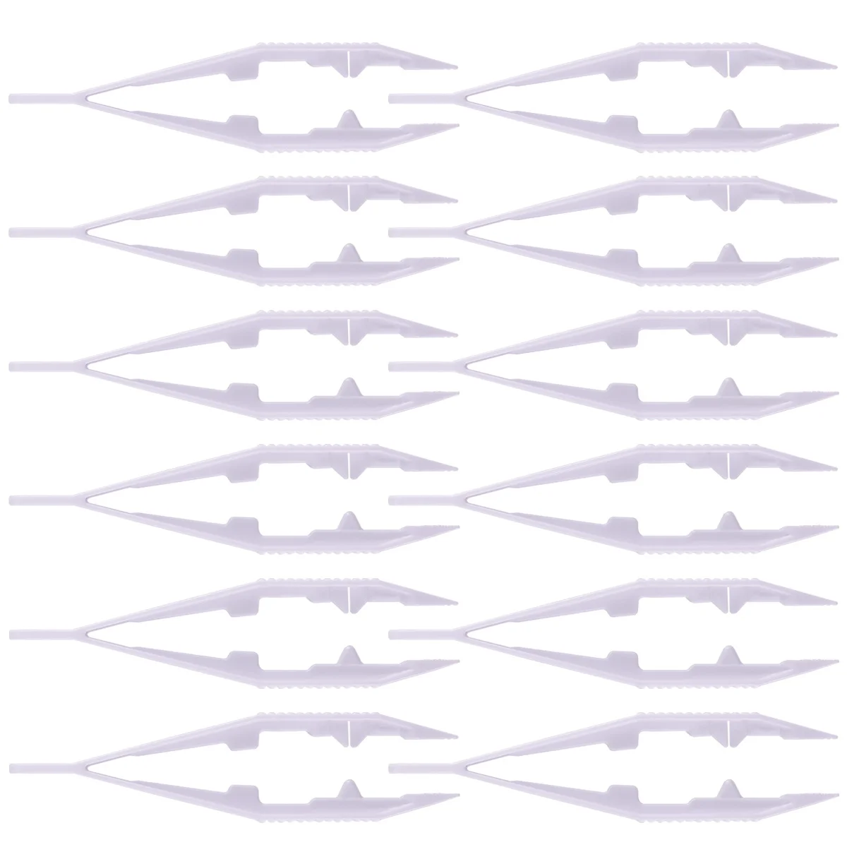 Angoily 13-delige spellbonen plastic pincet kralen ambachtelijke mini-kralen educatieve kunstgereedschapset wit